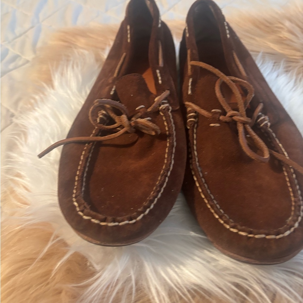 Frye Dark Brown Suede Loafers